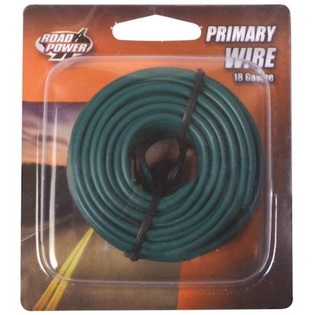 Southwire Primary Wire, 18 AWG, Copper, Green, PVC Jacket 6926638